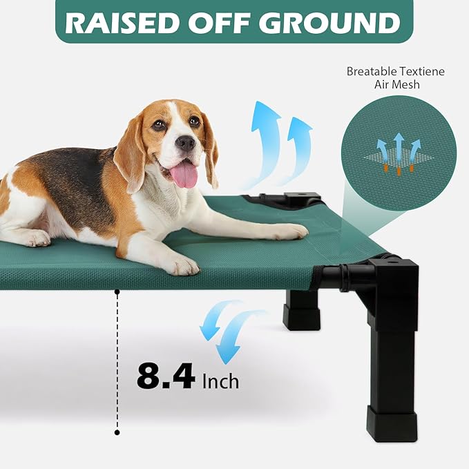 Heeyoo Elevated Dog Bed with Canopy