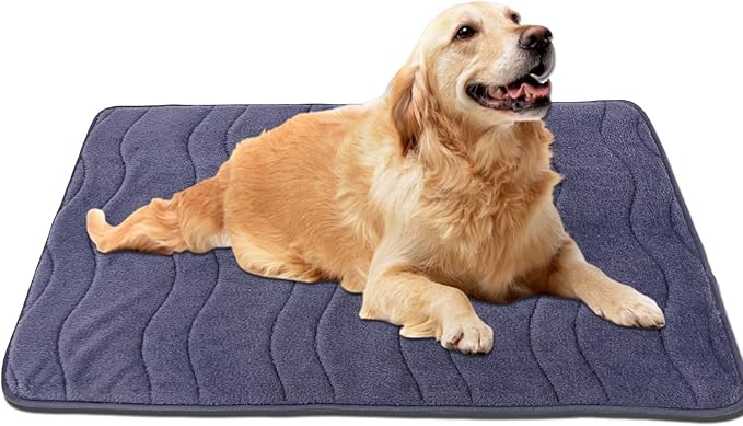 REEZEIVI Washable Dog mat with Anti-Slip Bottom 3D air Mat,Grey(40 x 28 inch)