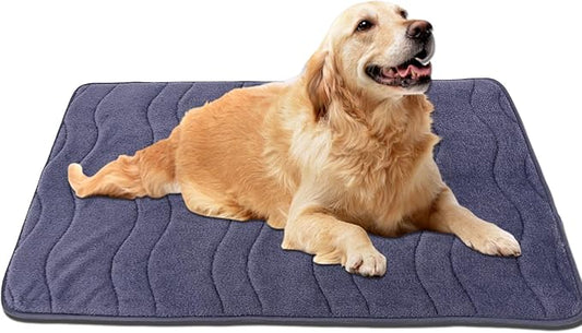 REEZEIVI Washable Dog mat with Anti-Slip Bottom 3D air Mat,Grey(40 x 28 inch)