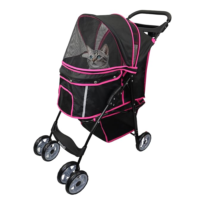 AmorosO 4 Wheels Pet Convenient Stroller