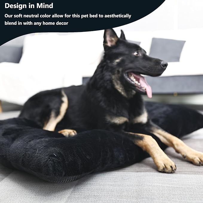 nononfish Dog Crate Bed 48 x 30 for Extra Large Dogs Washable with Anti-Slip Bottom fit Metal Dog Crates or Cages