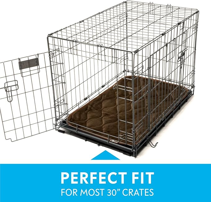 Paw Inspired Washable Padded Crate Mats for Dogs 29” x 18” Pad, 30-inch Kennels