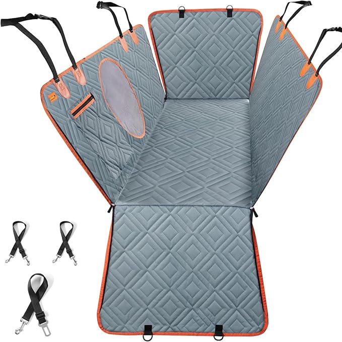 Dog Car Seat Cover for Back Seat 100% Waterproof SUVs,(54" W 56" L,