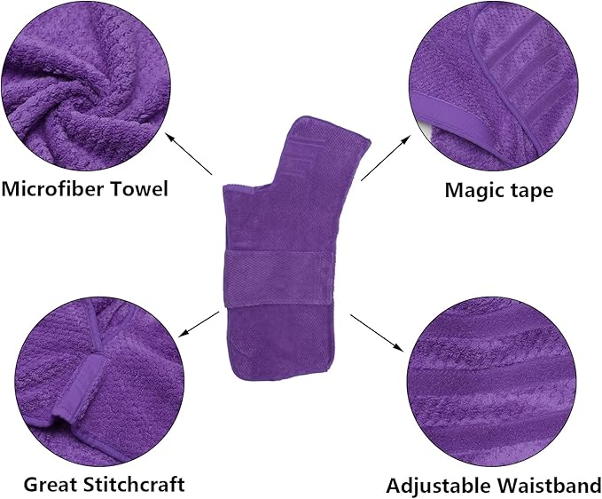 Geyecete Dog Bathrobe Towel Dog Drying Coat-Dry Fast Dog Bag-Pineapple Grid Fast Drying Super Absorbent Pet Dog Cat Bath Robe Towel-Purple-XXL