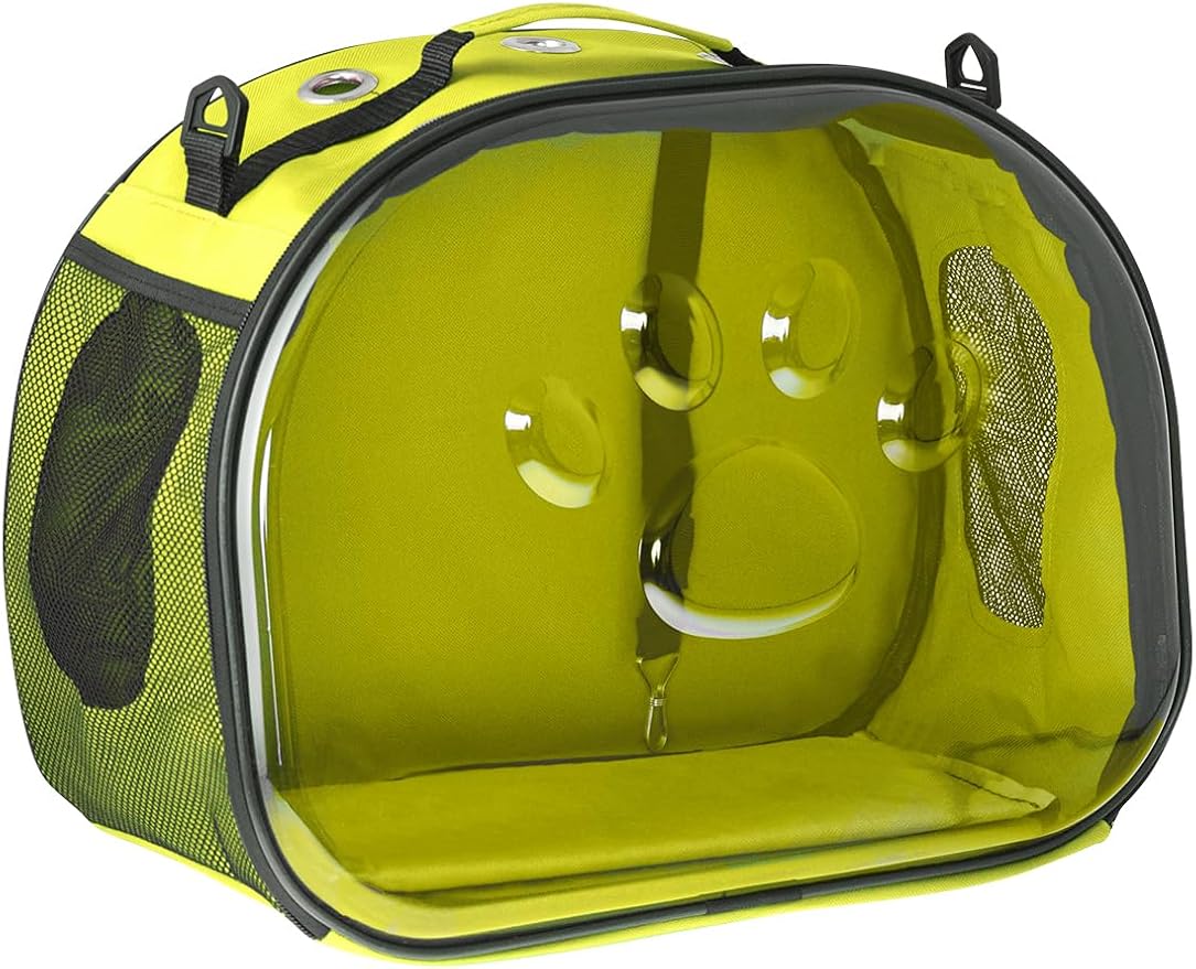 Pet Carrier Backpack, cat Carrier Bag, cat Dog Carrier Bag, Bird Carrier Bag, Backpack Carrier with Foldable Shoulder Strap, Designed for Cats and Puppies, Airline Approved, Travel, Hiking (Yellow)