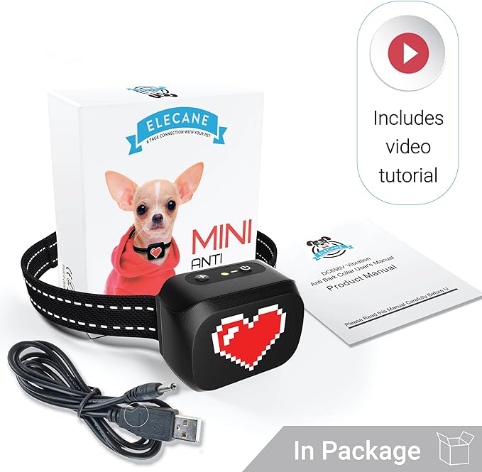 Small Dog Bark Collar Rechargeable 5-15lbs -