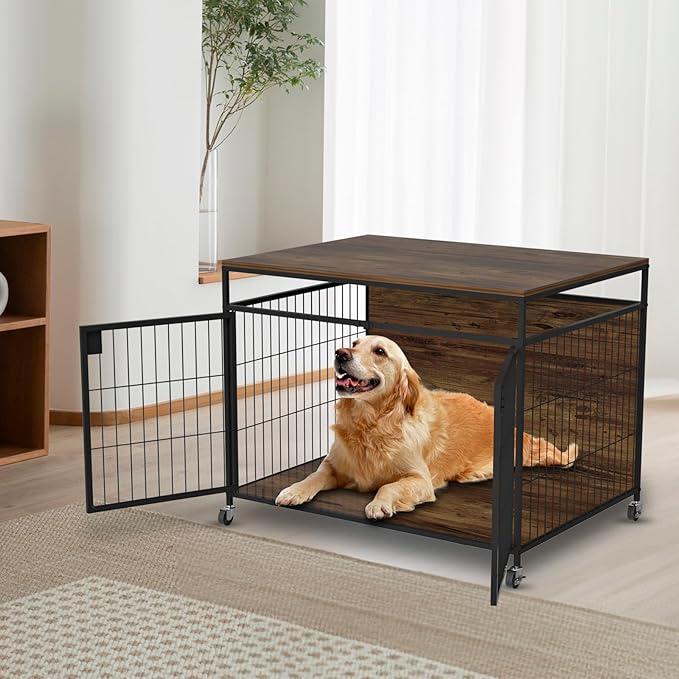 Dog Crate Furniture for Large Dogs Pads,39.4" L 28.3" W 31.7" H