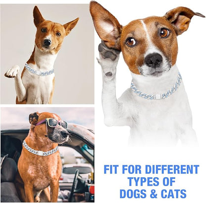 Dog Chain Silver Cuban Collars 24inchi)