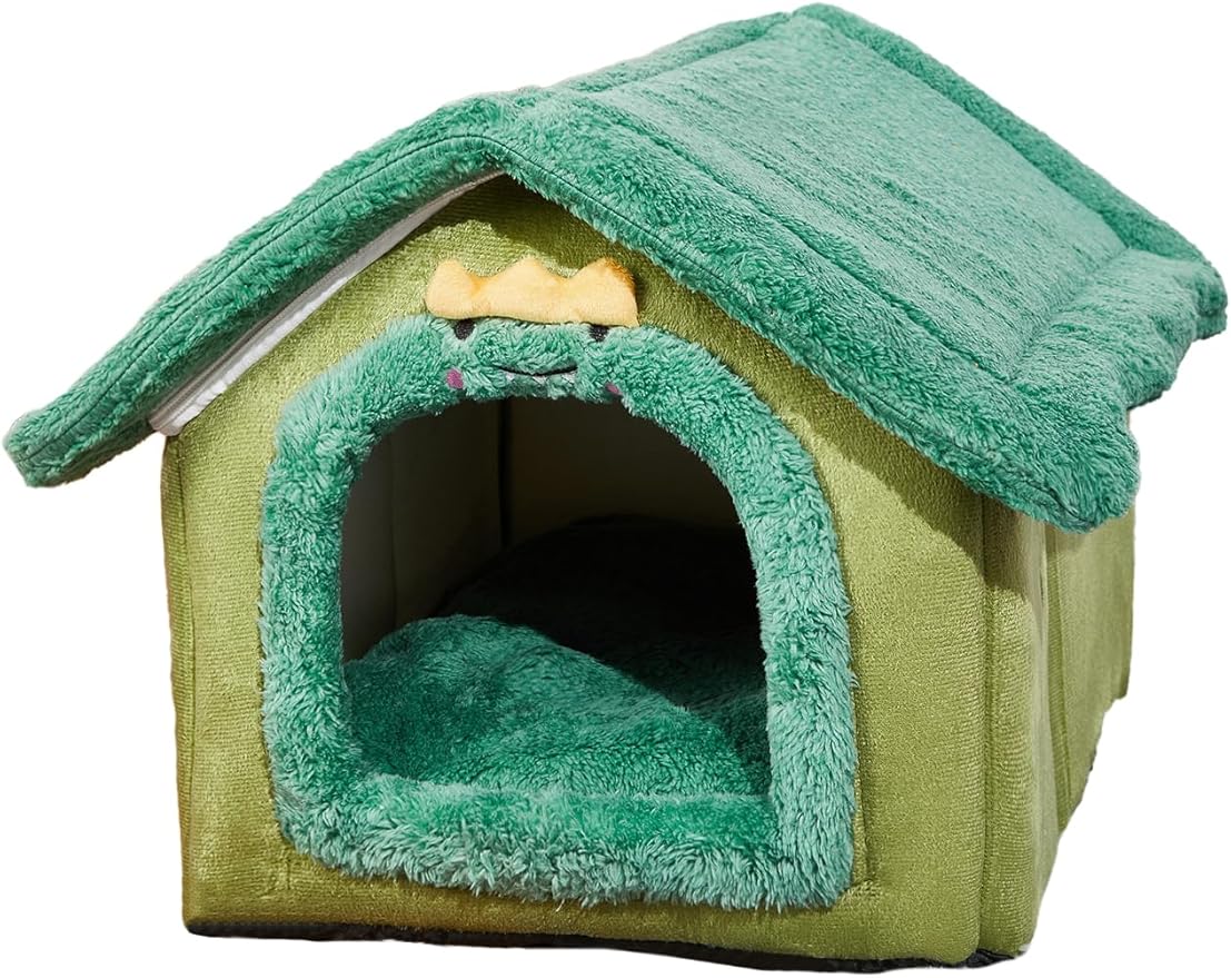 QWINEE Dinosaur Design Cat Dog Bed Pet Tent