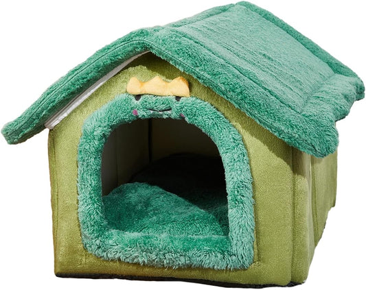 QWINEE Dinosaur Design Cat Dog Bed Pet Tent