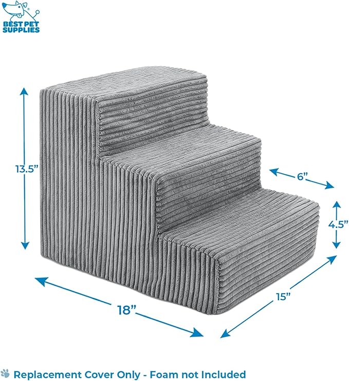 Best Pet Supplies Dog Stairs for Small Dogs & Cats 3-Step