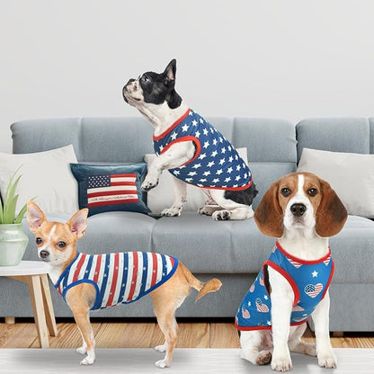 Patriotic Dog Tank Top 4th of July Dog (3 PCS)
