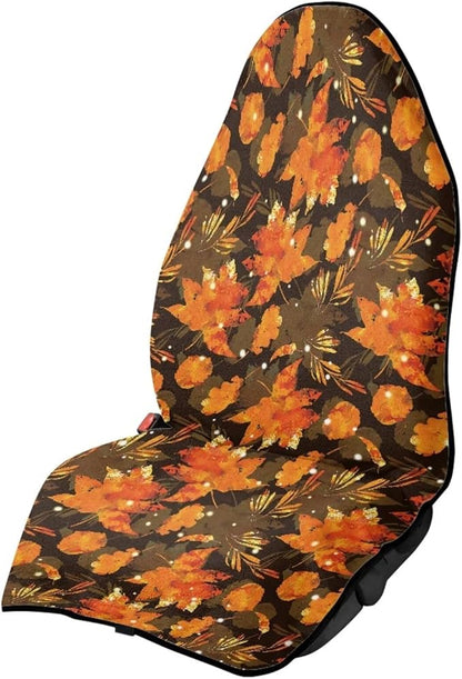 Yewattles Retro Maple Leaf Universal Waterproof Seat Cover