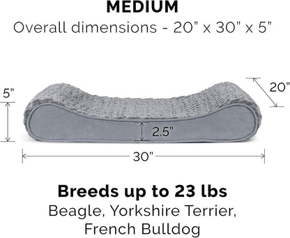Furhaven Memory Foam Dog Bed for Medium/Small Dogs w/ Removable Washable Cover 23 lbs