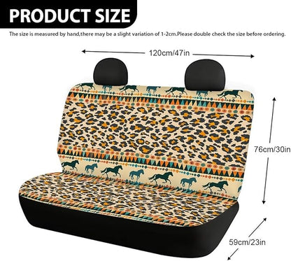 AFPANQZ Leopard Aztec Stripe Car Rear Seat Covers