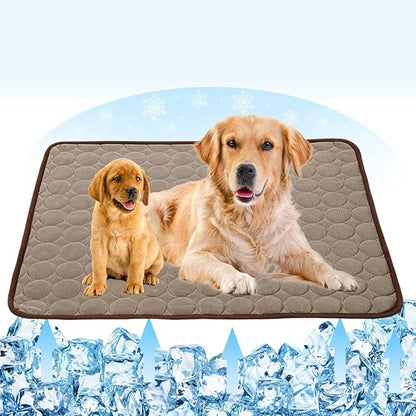 Summer Cooling Mat for Dogs Cats Self Dog Cooling Mat Breathable Pet Crate Pad Portable & Washable Pet Cooling Blanket for Small Medium and Large Pet Outdoor or Home Use (40 X 28in