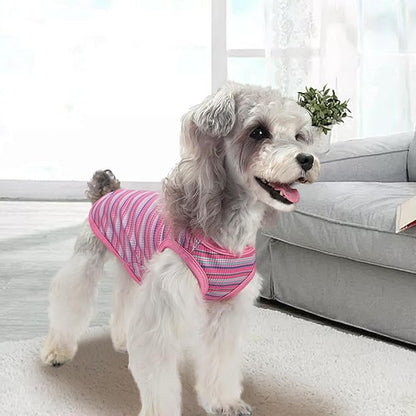 XPUDAC 4 Pack Rainbow Striped Dog Shirts Soft