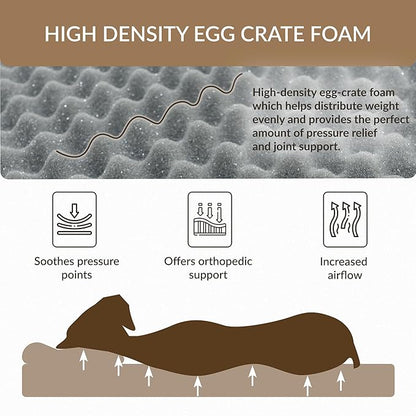 35"x 25" x 7" Washable Dog Bed with Square Pillow and Waterproof Cover