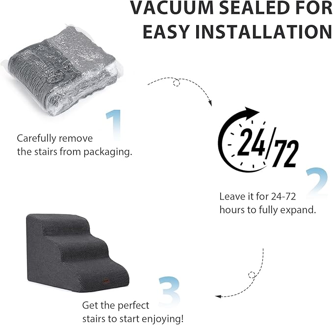 Dog Stairs for Couch Sofa and Chair 3-Step Dog