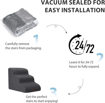 Dog Stairs for High Beds with Tunnel 5-Step Dog