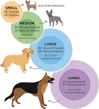 Furhaven 23" Round Donut Dog Bed for Indoor Cats & Small Dogs 20 lbs