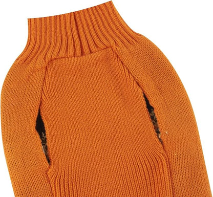 Thanksgiving Fall Dog Clothes Turkey Dog Sweater for Small Dogs 12" Back