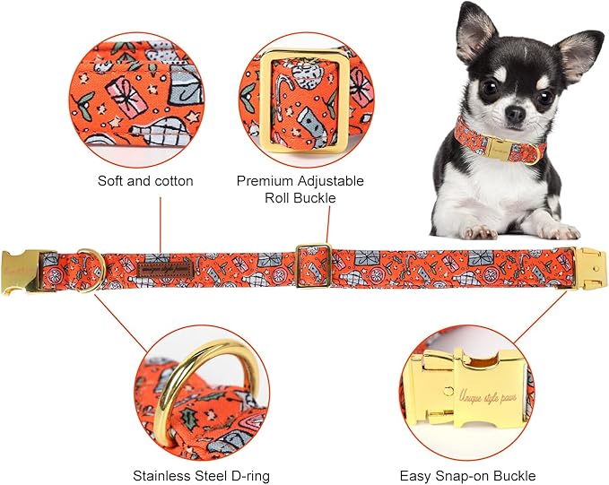 Unique style paws Dog Collar Metal Buckle Collar