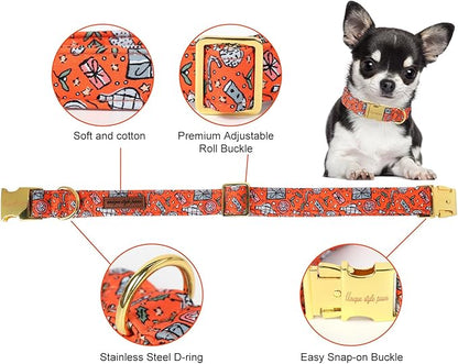 Unique style paws Dog Collar Metal Buckle Collar