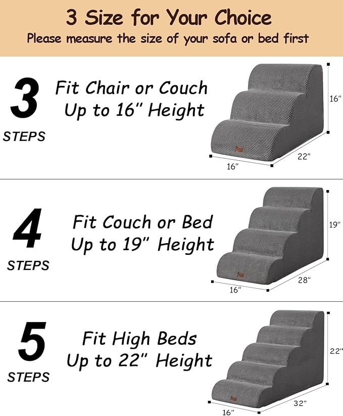 Dog Ramp for Bed Couch 5 Steps