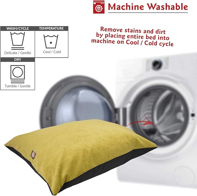 Majestic Pet Rectangle Large Dog Bed Washable – Non Slip Comfy Pet Bed – Dog Crate Bed Super Value Pillow Dog Bed – Dog Kennel Bed for Sleeping 46 x 35 Inch