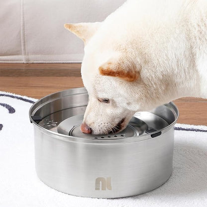 1L/0.26 Gallon Dog Water Bowl No Spill, Stainless Steel No Spill Water Bowl for Dogs, Slow Water Dog Bowl, No Splash Dog Water Bowls