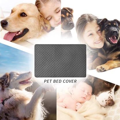Dog Blankets for Couch Protection Waterproof Dog Bed Covers Pet Blanket Furniture Protector (Dark Grey+Chocolate 82"x86")