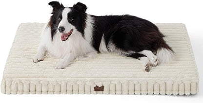 Bedsure Orthopedic Dog Bed for Large Dogs (36x27, Cream)