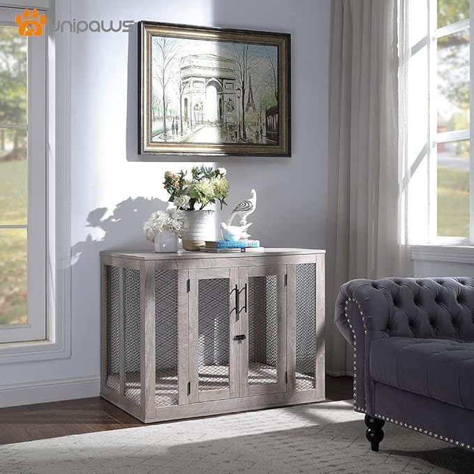 unipaws Large Dog Crate Furniture 70 lbs