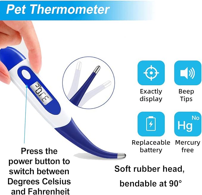 Puppy Scales for Weighing, Multi-Function LCD Digital Puppy Scale for whelping Dogs with Pet Thermometer＆Nail Clipper, Perfect for Puppy/Hamster/Hedgehog/Food, Capacity up to 33 lb