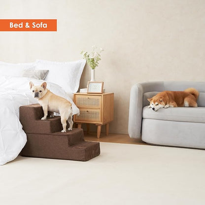 EHEYCIGA Dog Stairs for Bed 20”H 4-Step Extra