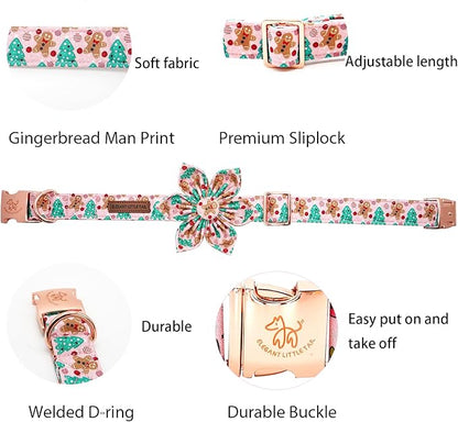 Elegant little tail Dog Collar with Flower