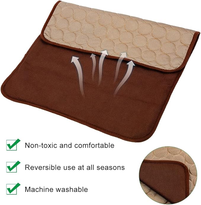 VeMee Cooling Mat Pad for Dogs Cats Ice Silk Mat Cooling Blanket Cushion for Kennel/Sofa/Bed/Floor/Car Seats Cooling (XL:40 x 28 inches