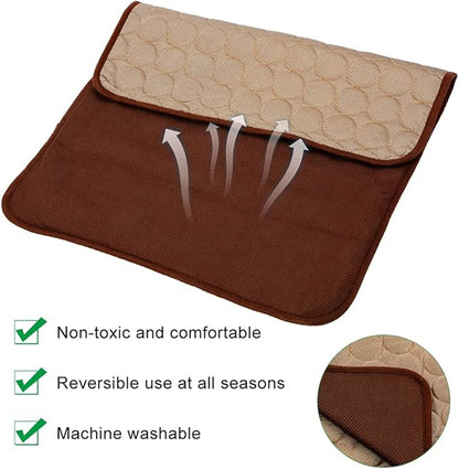 VeMee Cooling Mat Pad for Dogs Cats Ice Silk Mat Cooling Blanket Cushion for Kennel/Sofa/Bed/Floor/Car Seats Cooling (XL:40 x 28 inches