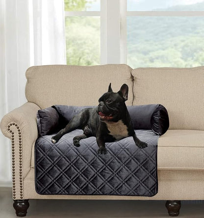 Brilliant Sunshine Premium Grey Silky Velvet Pet Sofa Bed