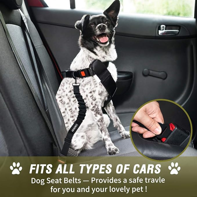 COOYOO Dog Seat Belt 3 Piece