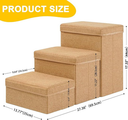 Uross Dog Stairs with Storage 3-Steps