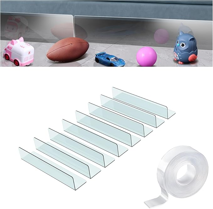 Under Couch Blocker for Pets - Under Bed Blocker for Pets - Couch Blocker Under Couch Sofa Furniture - Toy Blocker for Under Couch - Under Bed Pet Barrier Blockers for Pets,Dogs,Cats (8Pack, H=1.6in)