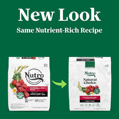 Nutro Natural Choice Adult Dry Dog Food, Beef and Brown Rice Recipe, 12 lbs.