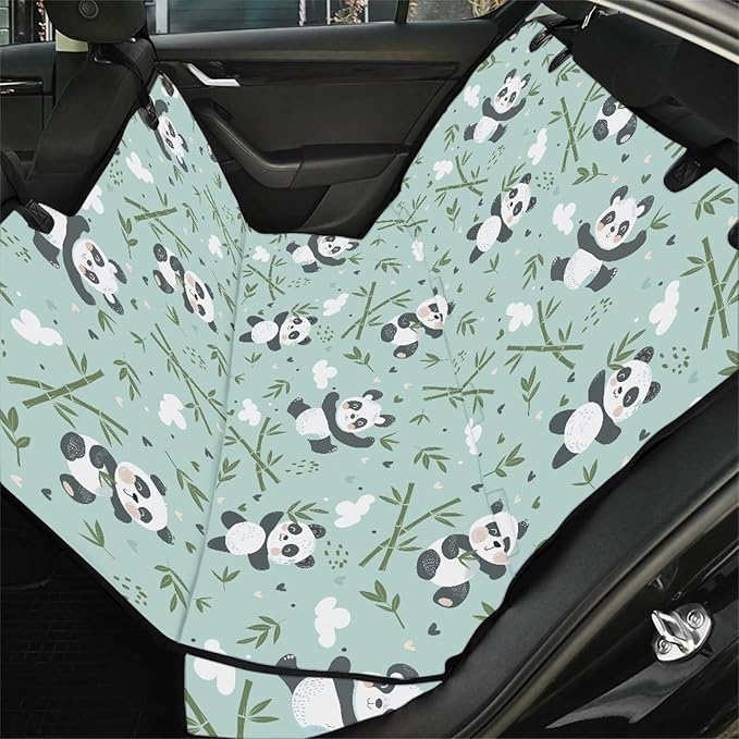 AFPANQZ Cartoon Panda Car Back Seat Cover