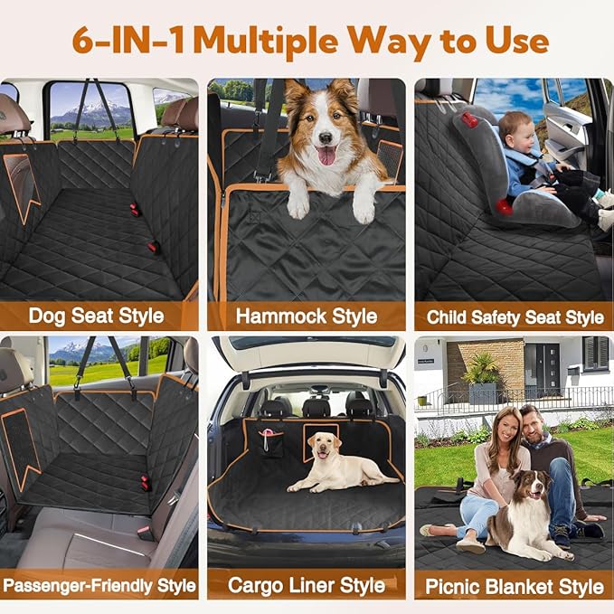 Kytely Dog Seat Cover Car Seat Cover for Back Seat