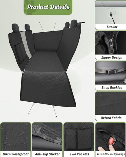 Tesla Model Y Dog Seat Cover for Back Seat 2024 2023 2022 2021 2020,Waterproof Scratch