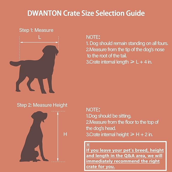 DWANTON Dog Crate Furniture with Cushion 27.2" L,