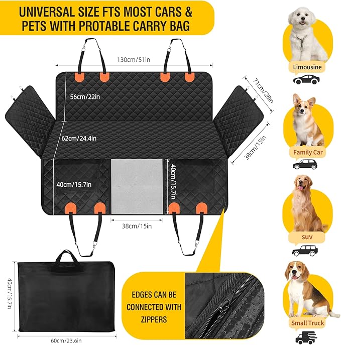 Back Seat Extender for Dogs 420lbs Waterproof