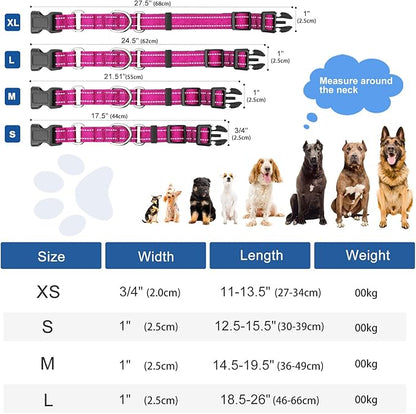 Reflective Martingale Dog Collars. Dog Collar with Quick